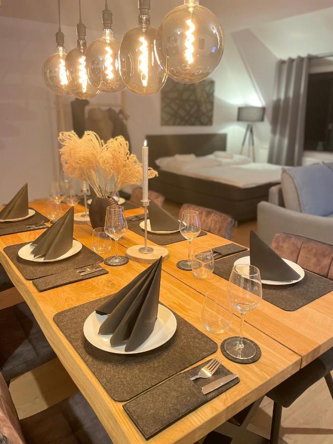 Amao-Green I 90Qm I Penthouse Maisonette Mit Rooftop I City Center I King-Size Betten Lahr  Dış mekan fotoğraf