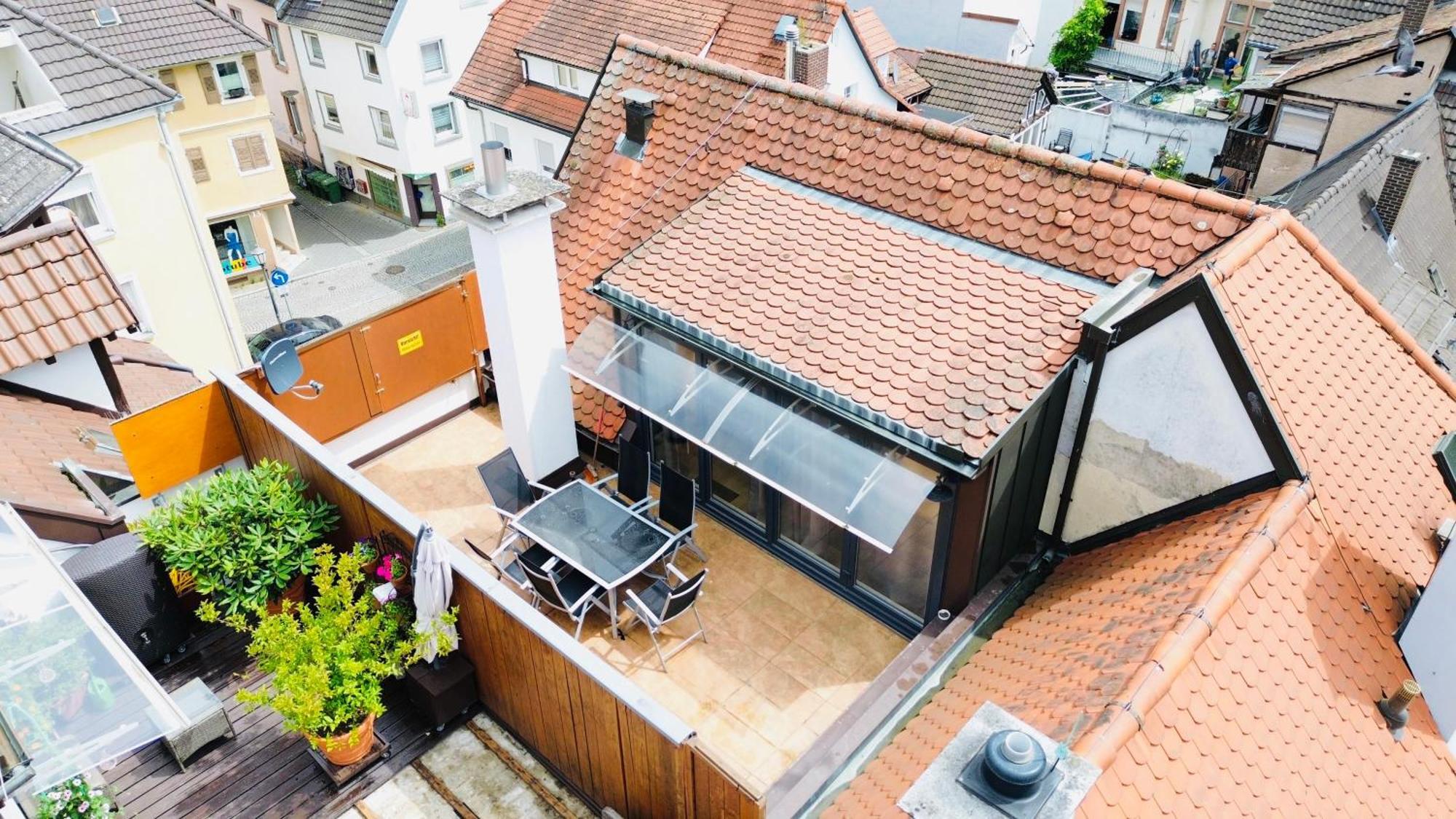 Amao-Green I 90Qm I Penthouse Maisonette Mit Rooftop I City Center I King-Size Betten Lahr  Dış mekan fotoğraf